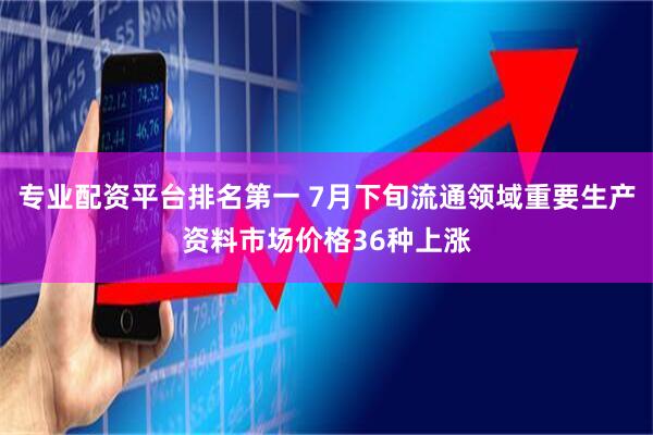 专业配资平台排名第一 7月下旬流通领域重要生产资料市场价格36种上涨